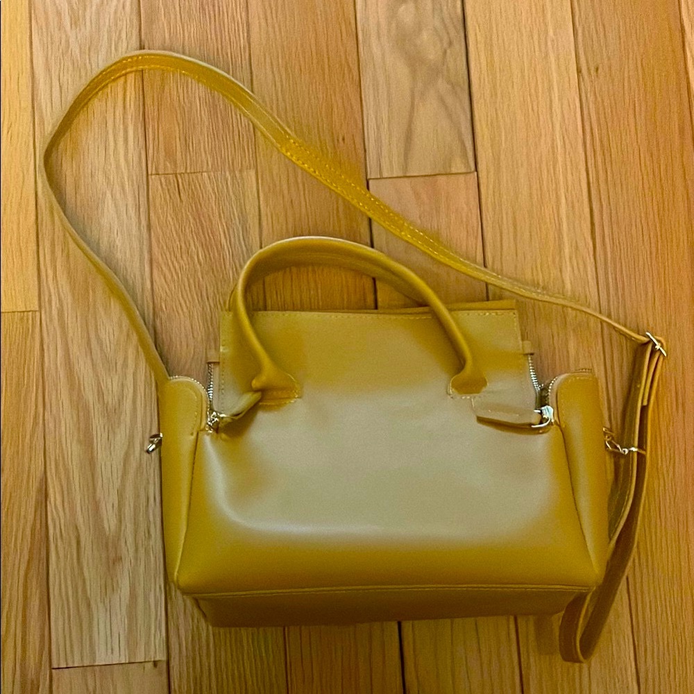 Elegant Mustard Yellow Women's Bag (makeup/USB wires/chargers)